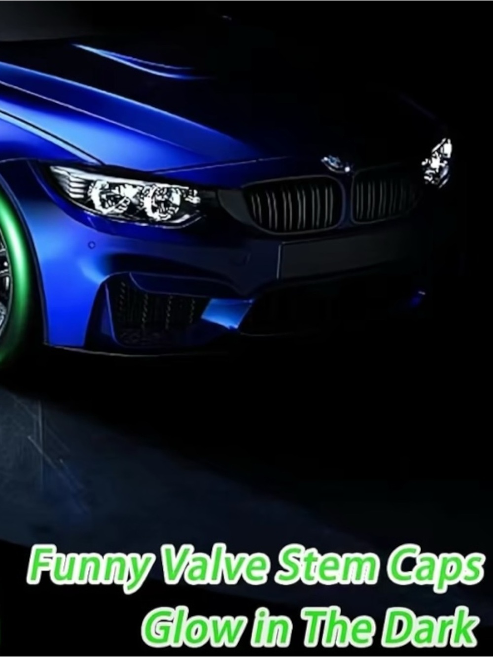 Tire Valve Stem Dick Caps- Glow In The Dark White - Picture 2 of 10